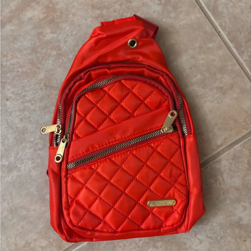 Red Quilted Women's Bag